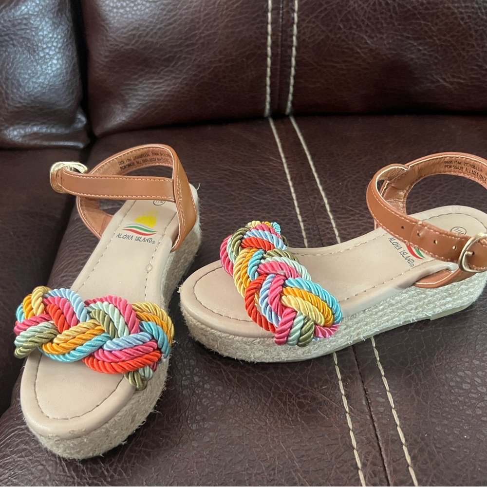 Aloha Island brand Little girls size 11 sandals